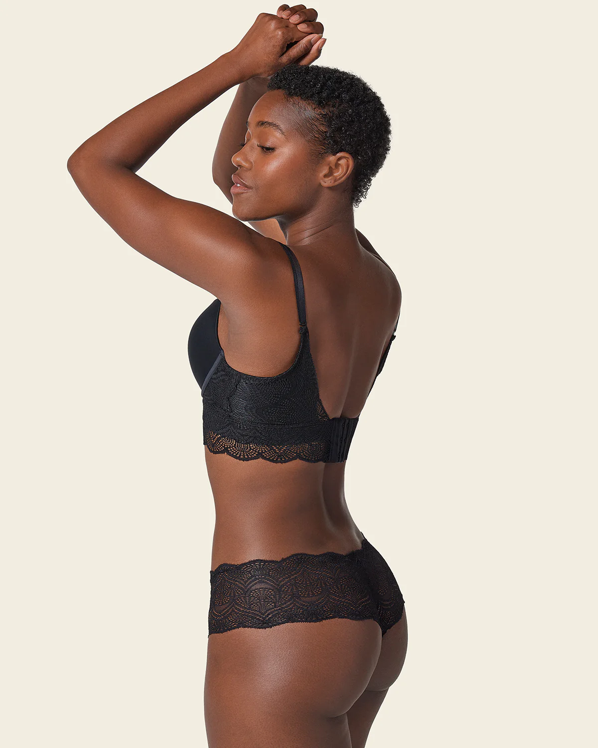 Lot de 5 culottes style coquine en dentelle avec transparences et bords arrondis – Image 5