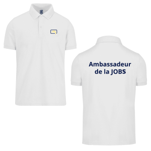 1 POLO MY POLO 180 B&C TAILLE M PERSONNALISE COEUR + DOS