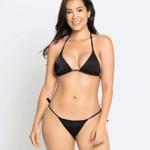 Maillot de bain triangle type rideau et bas style brésilien
