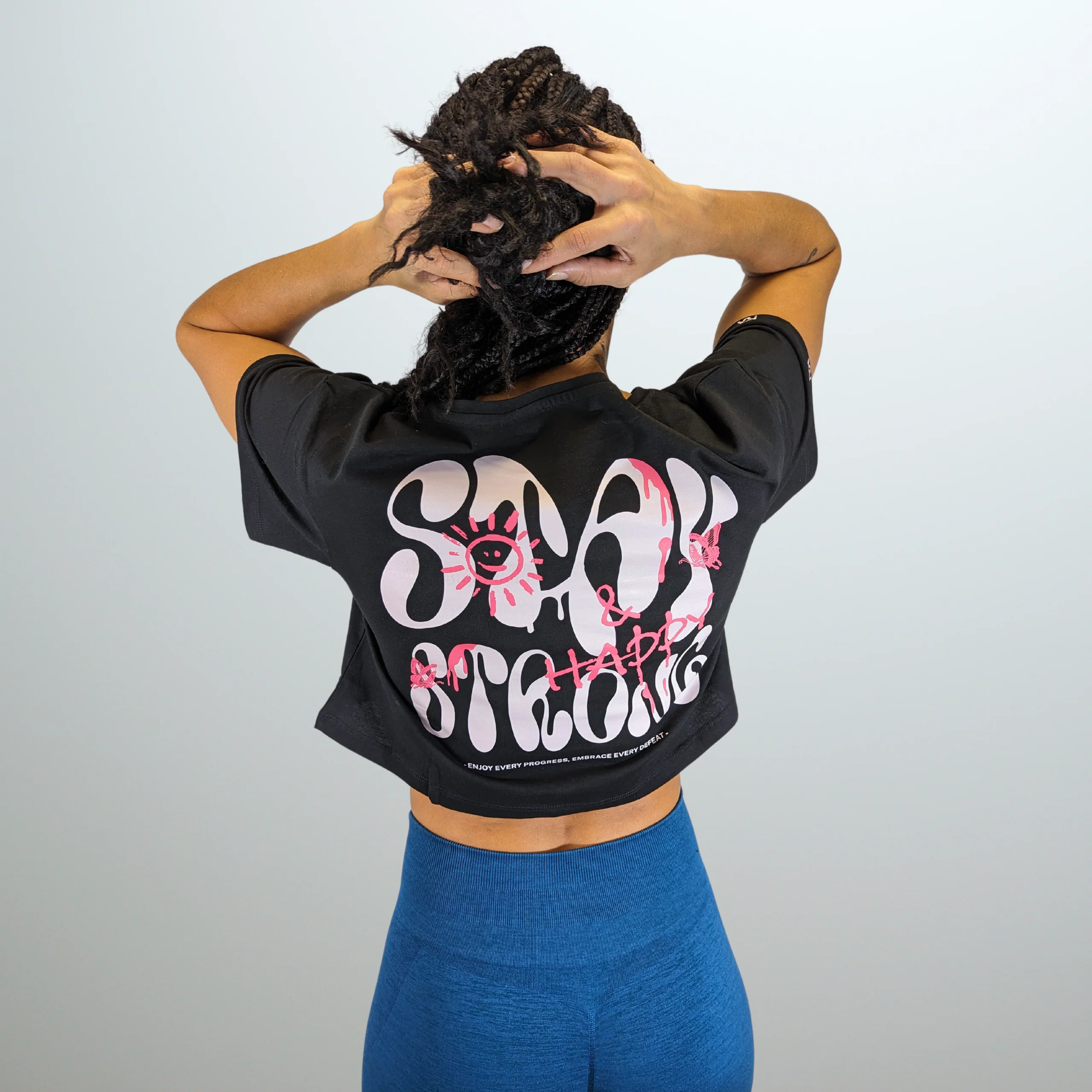 CROP FEMME STAY STRONG&HAPPY