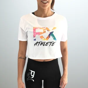 CROP TOP FEMME BLANC COLORS