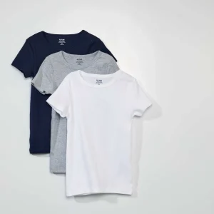 Lot de 3 maillots de corps manches courtes Bleu