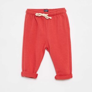Pantalon jogging en french terry ROUGE
