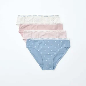 Lot de 4 culottes imprimées BLEU