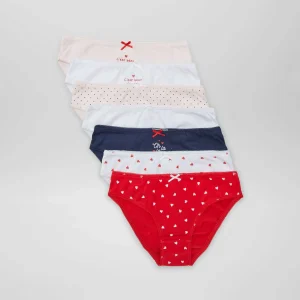 Lot de 7 culottes Blanc/rose/rouge