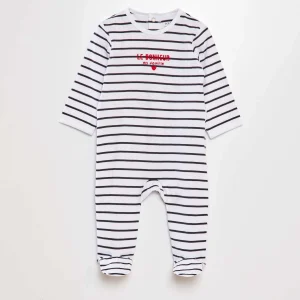 Pyjama dors-bien en coton BLANC