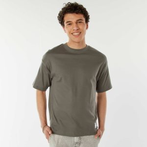 T-shirt col rond en coton VERT