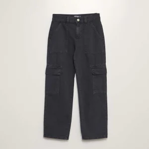 Pantalon denim multipoches NOIR
