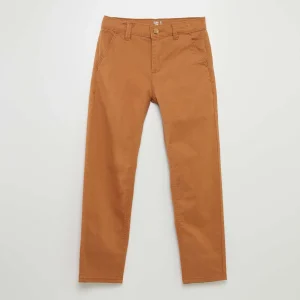 Pantalon chino slim MARRON