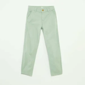 Pantalon chino slim VERT