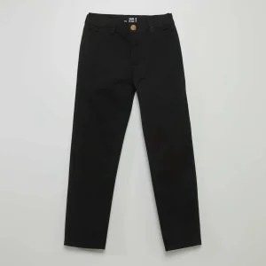 Pantalon chino slim noir