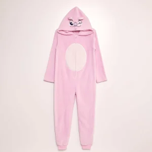 Combinaison de nuit en polaire 'Stitch' Rose