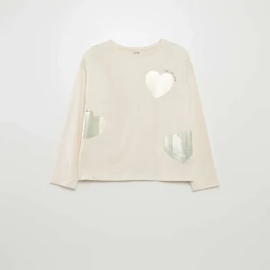 T-shirt à manches longues imprimé Blanc