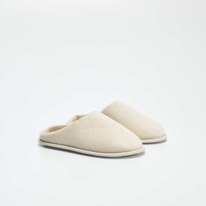 Chaussons mules unis BEIGE