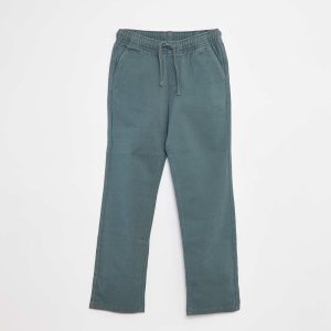 Pantalon regular uni VERT