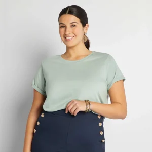 T-shirt en maille jersey manches courtes VERT
