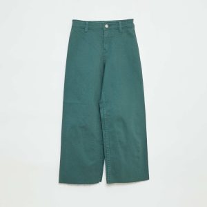 Pantalon en jean coupe large / wide leg VERT