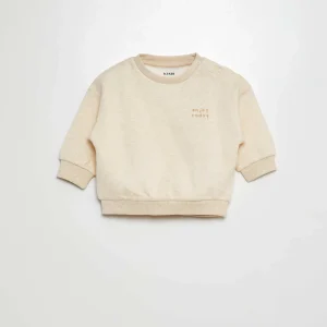 Sweat en molleton uni BEIGE