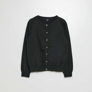 Gilet en maille unie NOIR