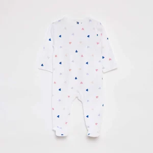 Pyjama dors bien avec pieds à motifs BLANC