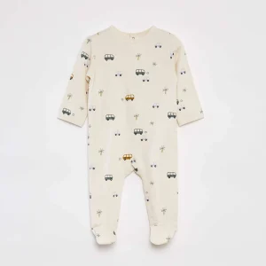 Pyjama dors bien avec pieds à motifs BLANC