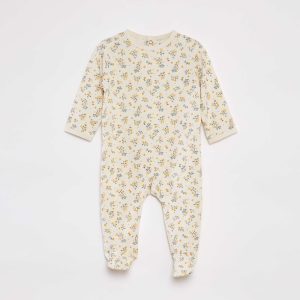 Pyjama dors bien avec pieds à motifs BLANC
