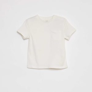 T-shirt à manches courtes uni BLANC