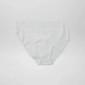 Lot de 2 culottes invisibles en microfibre BLANC