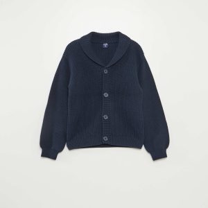 Gilet en maille tricot BLEU