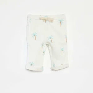 Pantalon large avec imprimé BLANC