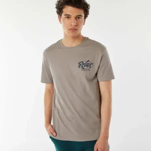 Tee-shirt imprimé à messages GRIS