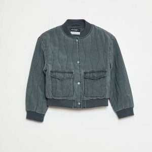 Veste en coton matelassé NOIR