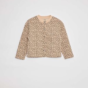 Gilet à manches longues avec ouverture pressions BEIGE