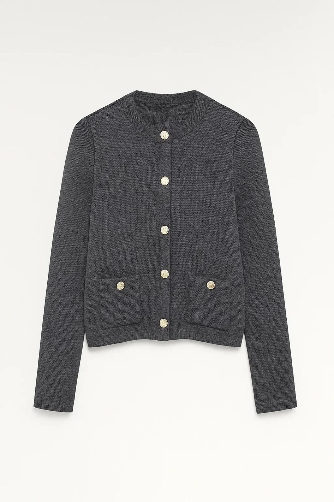 Cardigan Femme | coupe courte | maille fine boutonnée pour Mi-Saison – Image 4
