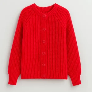 Cardigan Femme | maille épaisse | coupe droite boutonnée pour Hiver