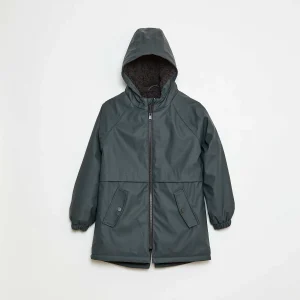 Parka à capuche moutonnée GRIS