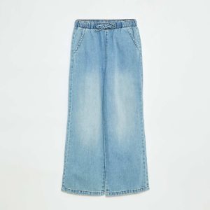 Pantalon léger à la coupe large BLEU
