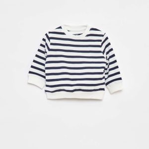 Sweat à manches longues avec print BLANC