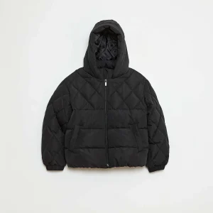 Blouson à capuche avec doublure polaire NOIR