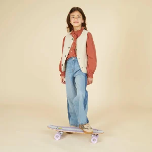Veste effet moutonnée sans manches BEIGE