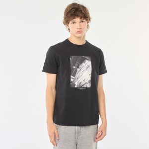 Tee-shirt imprimé à manches courtes NOIR