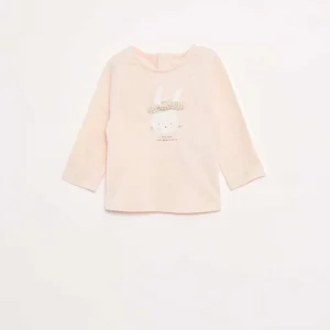 T-shirt manches longues avec animation devant ROSE