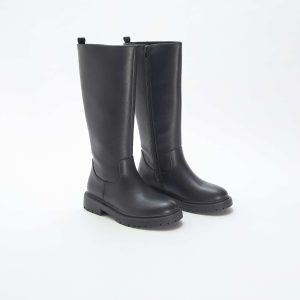 Bottes hautes en simili NOIR