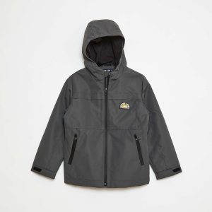 Parka légère à capuche en coton NOIR