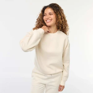 Sweat uni en molleton chaud CRèME