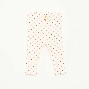 Leggings long côtelé à motif BLANC