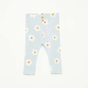 Leggings long côtelé à motif BLEU