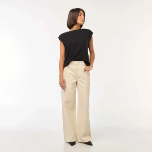 Jean Wide leg taille haute ECRU