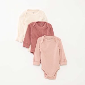 Lot de 3 bodies col US et manches longues ROSE