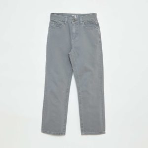 Pantalon droit - regular fit à 5 poches GRIS